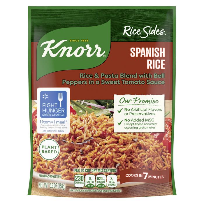 Knorr Rice Sides For a Tasty Rice Side Dish Spanish Rice No Artificial Flavors, No Preservatives, No Added MSG 5.6 oz