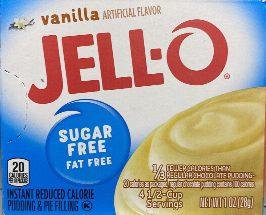 Jell-O Instant Pudding & Pie Filling, Vanilla Sugar Free, 1 oz