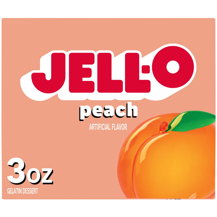 Jell-O Gelatin Dessert, Peach 3 oz Box