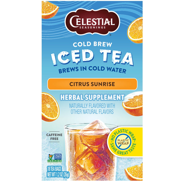 Celestial Seasonings Cold Brew Citrus Sunrise, 18 Count