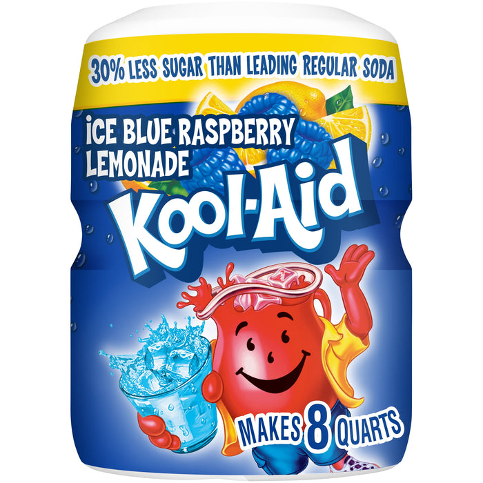 Kool-Aid Caffeine Free Blue Raspberry Lemonade Sweetened Powdered Drink Mix 1 Count 20 oz Canister