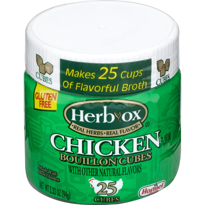 Herb-Ox: Chicken Bouillon 25 Ct Bouillon Cubes, 3.33 Oz