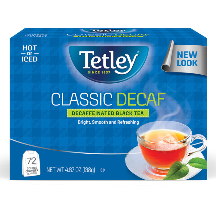 Tetley Classic Decaf Decaffeinated Black Tea Bags, 72 count