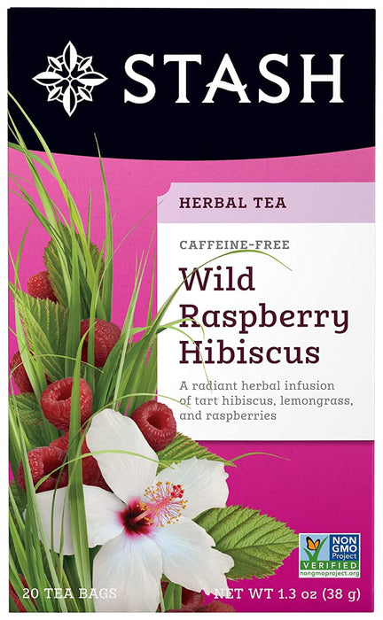 Stash Tea Tea Wild Raspberry Hibiscus 20 Tea Bags