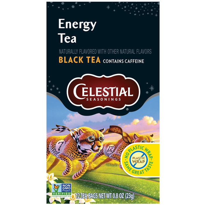 Celestial Seasonings Black Tea, Energy Black Tea, 12 Count