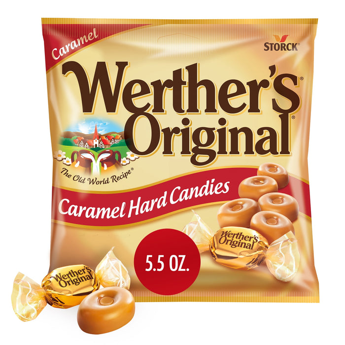 Werther's Original Hard Caramel Candy, Made with real butter and fresh cream, Individually wrapped 5.5 oz Bag