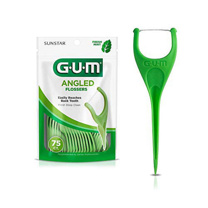 Gum Xtreme Fresh Flossers, Just Brushed Mint, 75 Ct