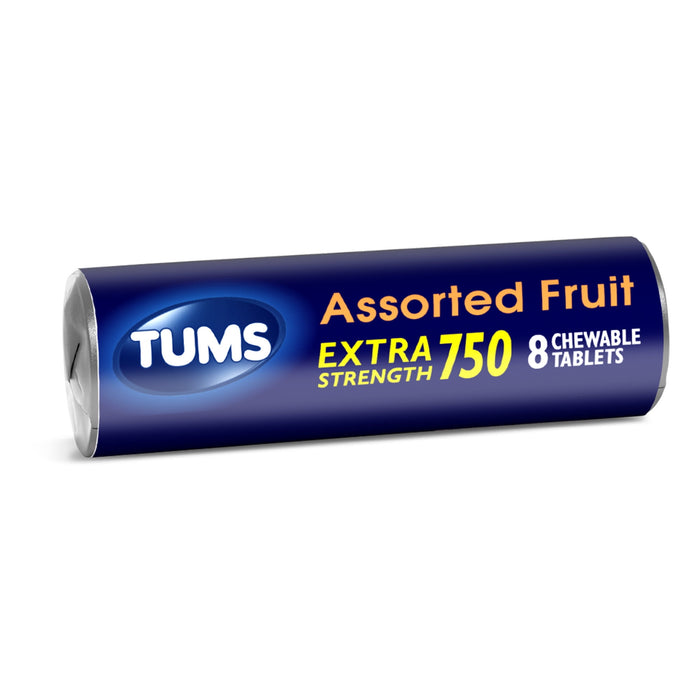 Tums Extra Strength Heartburn Relief Chewable Antacid Tablets, Fruit