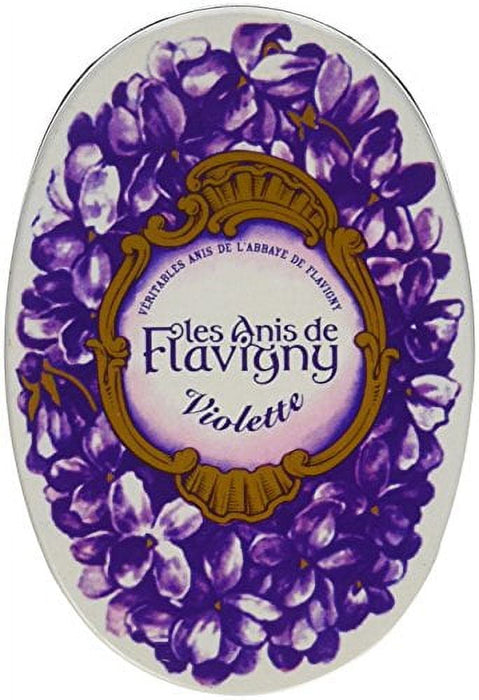 Les Anis De Flavigny Blackcurrant Flavored Hard Candy 1.75 oz Tins