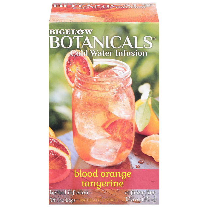 Bigelow Botanicals Cold Water Infusion Strawberry Lemon Orange Blossom Tea Bags 18 Count Box