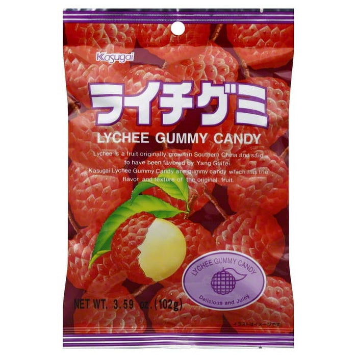 Kasugai Gummy Candy Lychee, 3.77 Oz