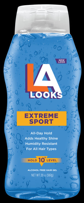 La Looks Gel #10 Extreme Sport Tri-Active Hold, Blue, 20 Ounce