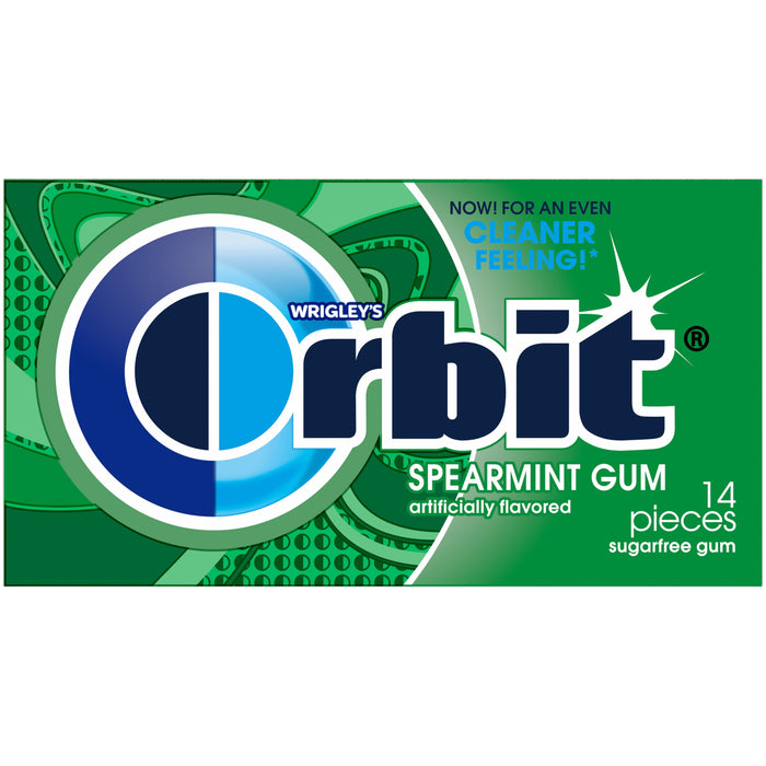 Orbit Spearmint Sugar Free Chewing Gum Single Pack 14 Piece