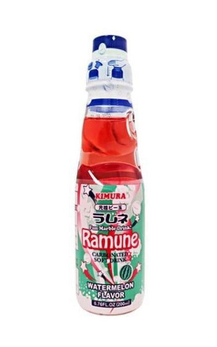 Kimura Watermelon Flavour Ramune Soft Drink 6 oz