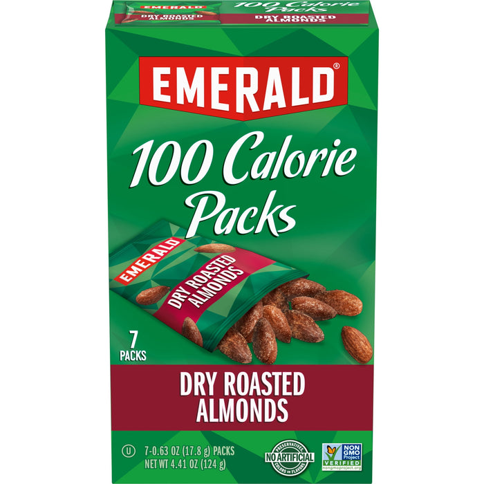 Emerald Nuts Dry Roasted Almonds, 100 Calorie Packs, 7 Ct BB. 01/26/2025