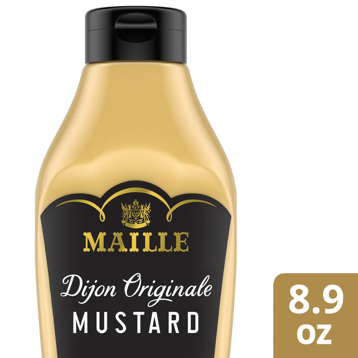 Maille Mustard for Marinades, Mustard Sauce and Tasty Recipes Dijon Originale Squeeze No Artificial Colors or Flavors 8.9 oz