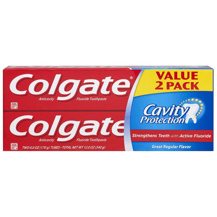 Colgate Cavity Protection Toothpaste, Value Pack, 6 Oz