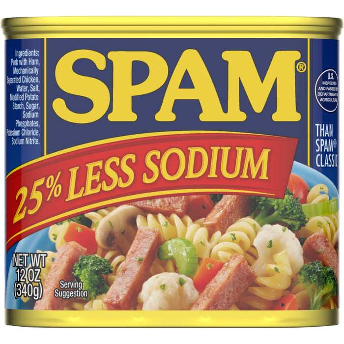 SPAM 25% Less Sodium, 12 Oz