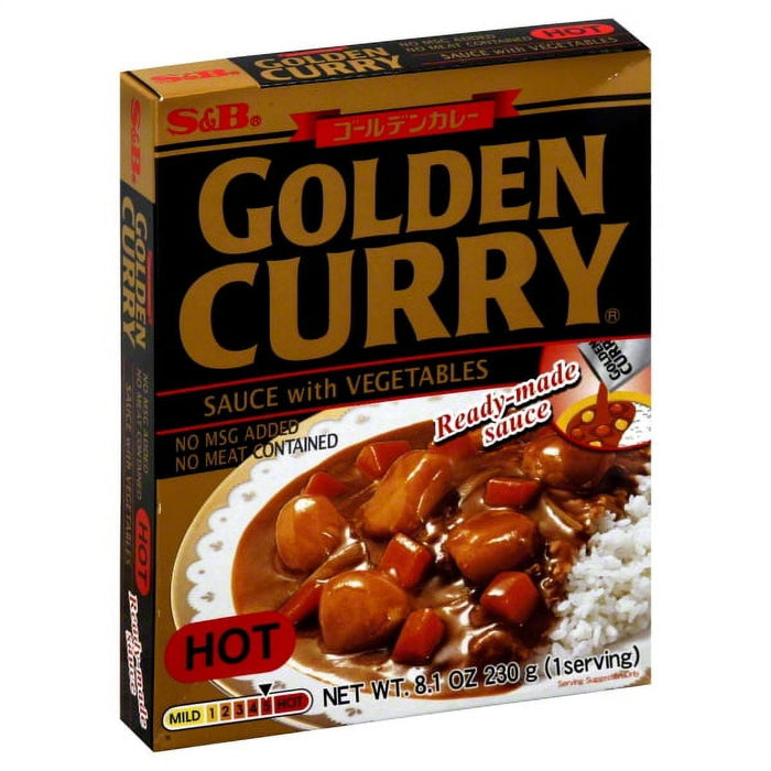 Golden Curry Sauce with Vegetables, Hot, 8.1 oz