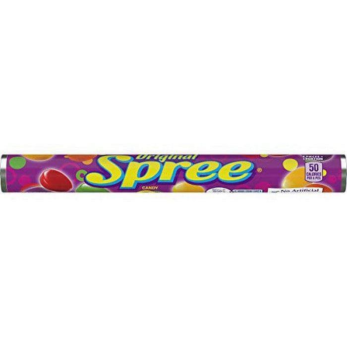 Wonka Spree Singles Roll, Cherry, Grape, Lemon, Apple, and Orange Sugar Candy, 1.77 oz BB. 12/01/2024