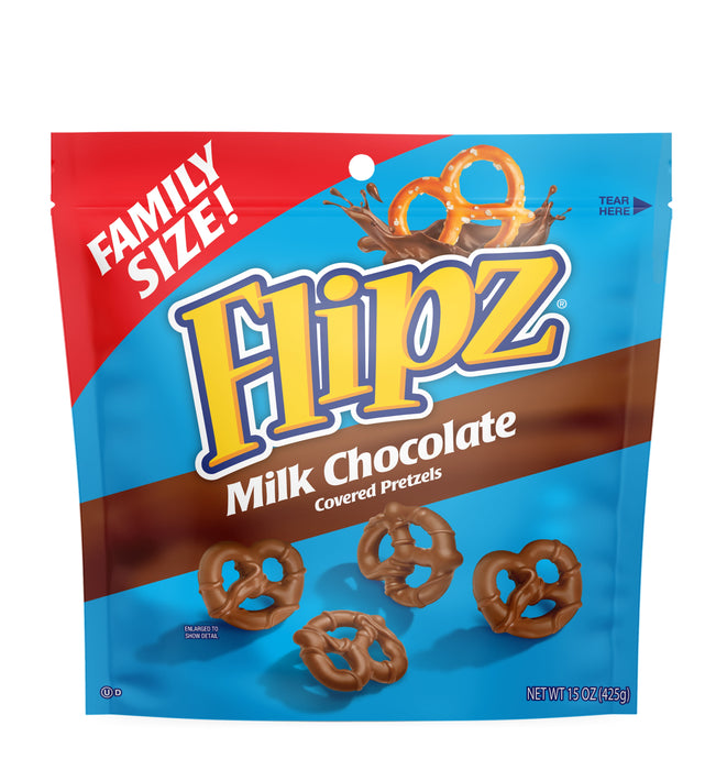 Filpz Milk Chocolate Covered Pretzels Family Size 15 Oz.