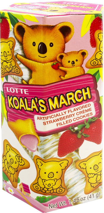 Lotte Small Koala Cookies Strawberry 1.45oz