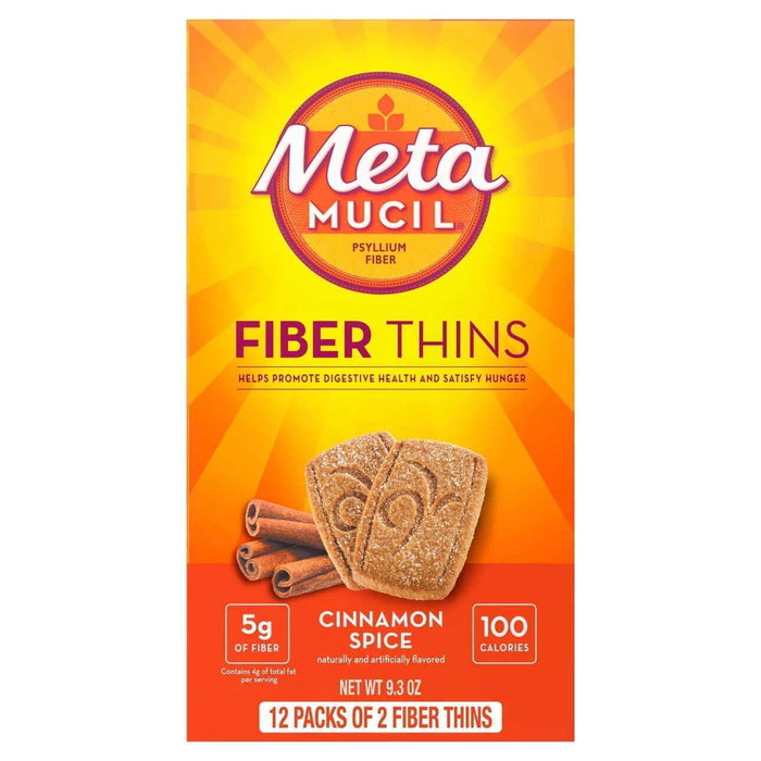 Metamucil Fiber Wafer, Cinnamon Spice 12 Count