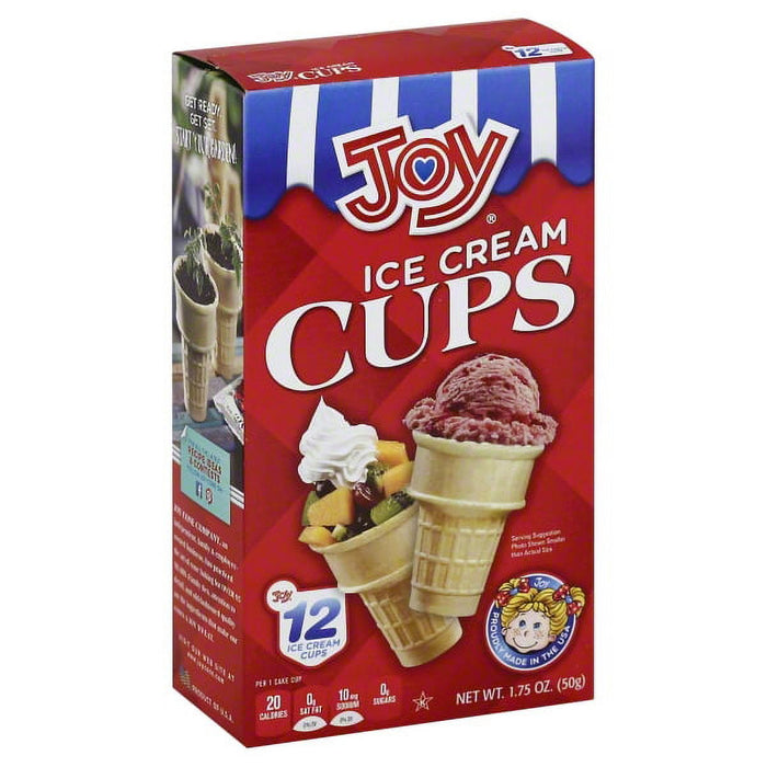 Joy Ice Cream Cups, 1.75 Oz, 12 Count