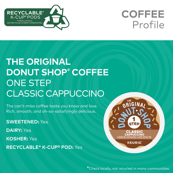 The Original Donut Shop One Step Classic Cappuccino Flavored K-Cup Coffee Pods