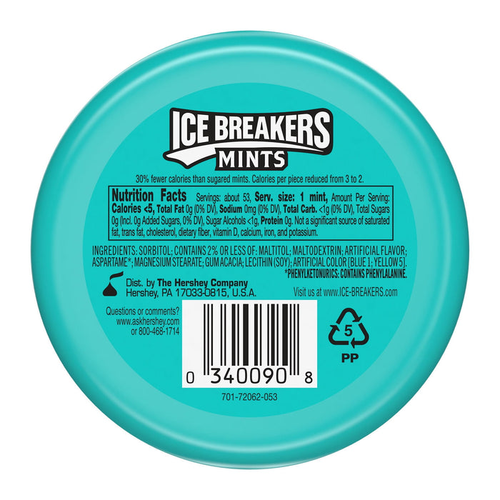 Ice Breakers Wintergreen Sugar Free Mints, 1.5-Ounce Pucks