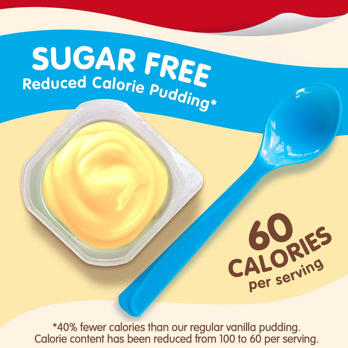 Snack Pack Pie Pudding Cups, Vanilla Sugar Free, (4 Count of 3.25 oz Cups) 13 oz