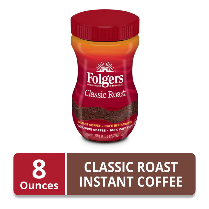 Folgers Classic Roast Instant Coffee, 2 Ounce Jars