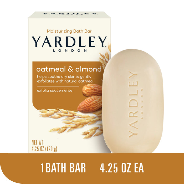 Yardley Oatmeal and Almond Bar Soap, 4 Ounce