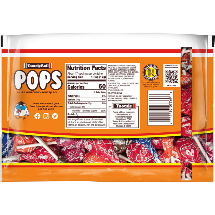 Tootsie Roll Pops Assorted Flavors 10.12 Oz