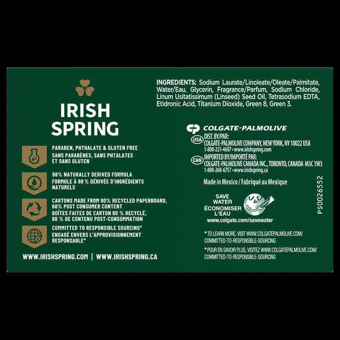 Irish Spring - Deodorant Soap - Original Scent 11.25 oz