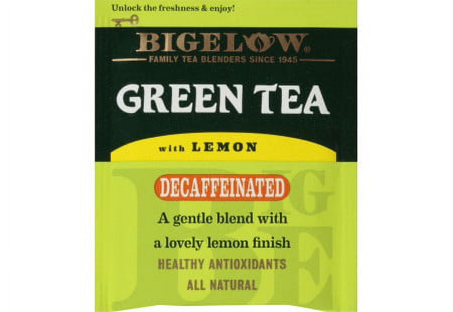 Bigelow Decaffeinated Green Tea with Lemon, 20-Count Boxes