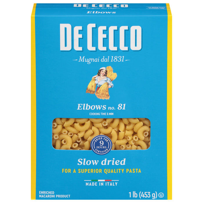 De Cecco Pasta, Elbows Pasta, 16 oz