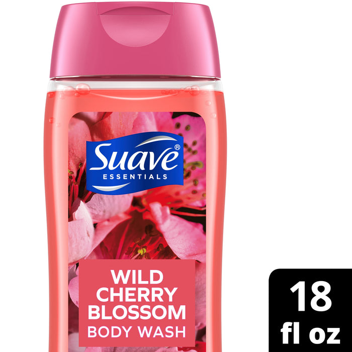 Suave Essentials Gentle Body Wash Wild Cherry Blossom. 18 oz