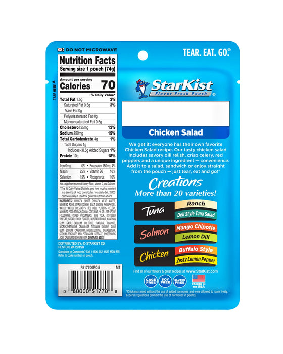 Starkist Chicken Creations Chicken Salad 2.6 oz. Pouch