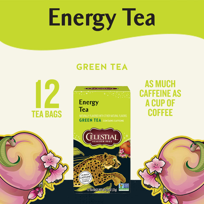 Celestial Seasonings Green Tea, Energy Green Tea, 12 Count