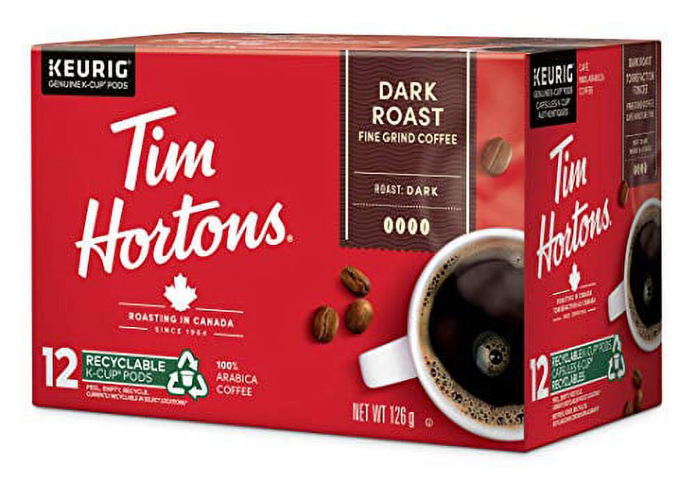 Tim Hortons Dark Roast K-Cup Coffee Pods Recyclable 12ct for Keurig Brewers, Single Serve Cups, 12 ct, 4.4 oz BB. 01/29/2025