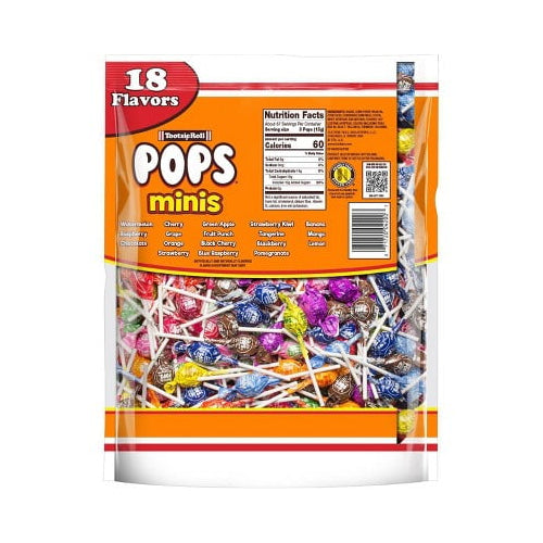 Tootise Roll Assorted Flavor Mini Pops - Bulk Bag Of 200 Lollipops, 36 Ounce in total