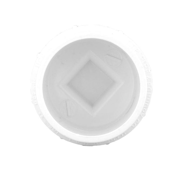 Charlotte 105X White PVC Cleanout Adapter With Plug, 1-1/2