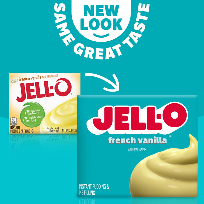 JELL-O French Vanilla Instant Pudding & Pie Filling Mix (3.4 oz Box)