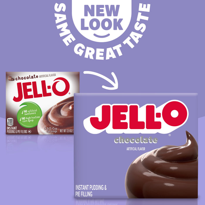 JELL-O Chocolate Instant Gelatin Dessert Mix (3.9 oz Box)