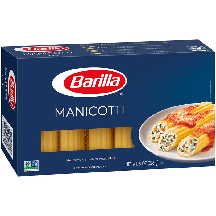 Barilla Manicotti Shells - 8 oz