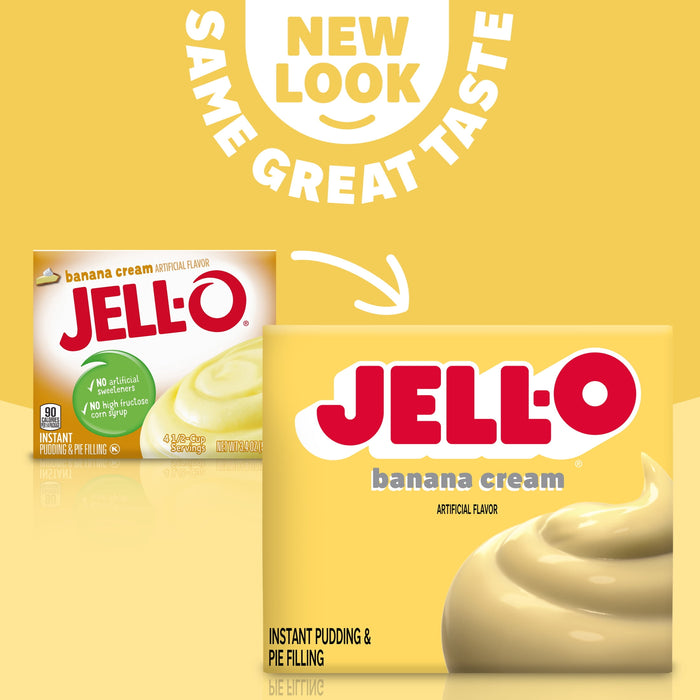 Jell-O Banana Cream Instant Pudding & Pie Filling Mix - 3.4 Oz