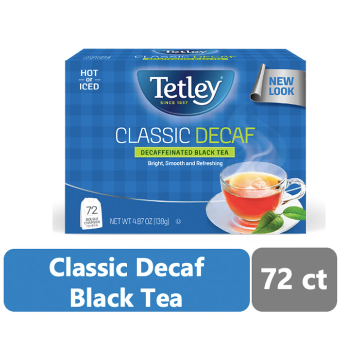 Tetley Classic Decaf Decaffeinated Black Tea Bags, 72 count