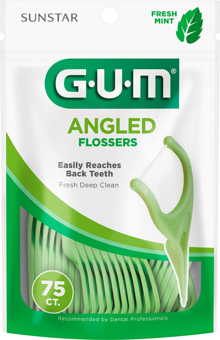 Gum Xtreme Fresh Flossers, Just Brushed Mint, 75 Ct