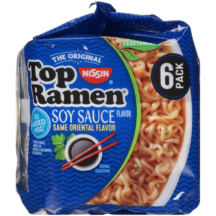 Nissin Top Ramen Dry Soup Oriental 6pk, 18 Ounce